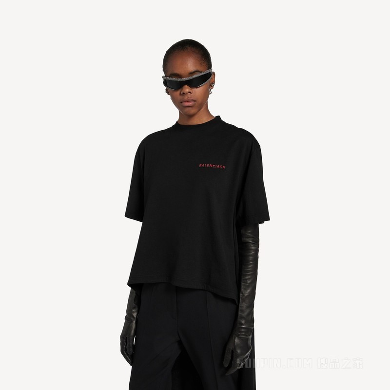 BALENCIAGA BACK GRADIENT拖尾T恤