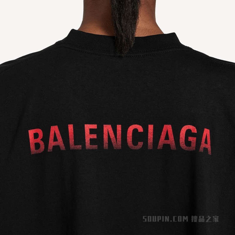BALENCIAGA BACK GRADIENT拖尾T恤