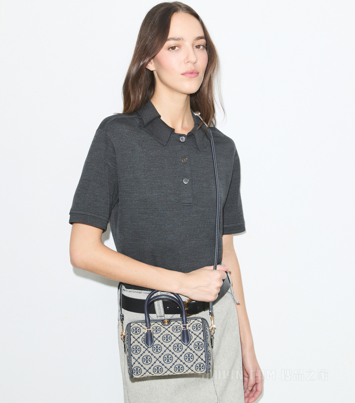 【新品】T Monogram 迷你酒桶包 Tory 海军蓝