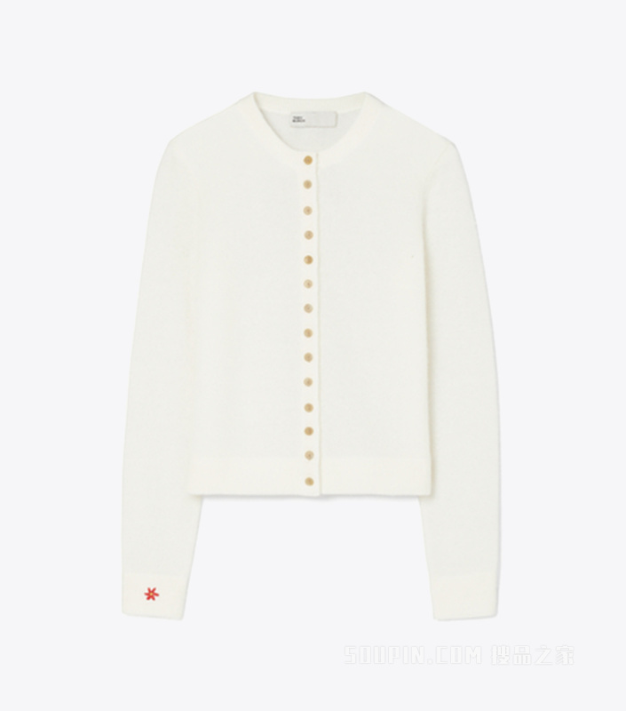 【新品】羊绒桑蚕丝开衫 象牙白
