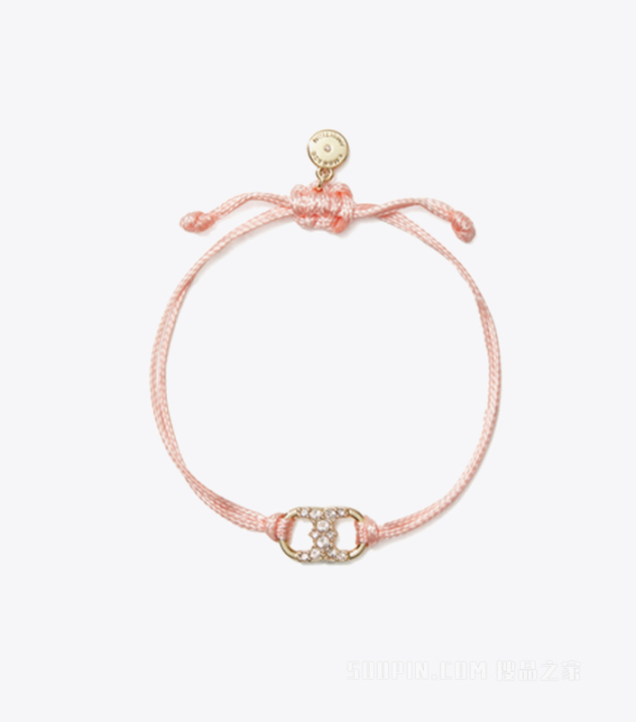 【新品】“怀梦前行”密镶手链 粉色/水晶色
