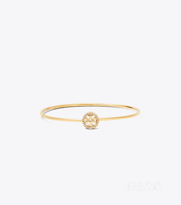 【新品】Icon 经典系列密镶铆钉搭扣手镯 Tory 金/水晶色