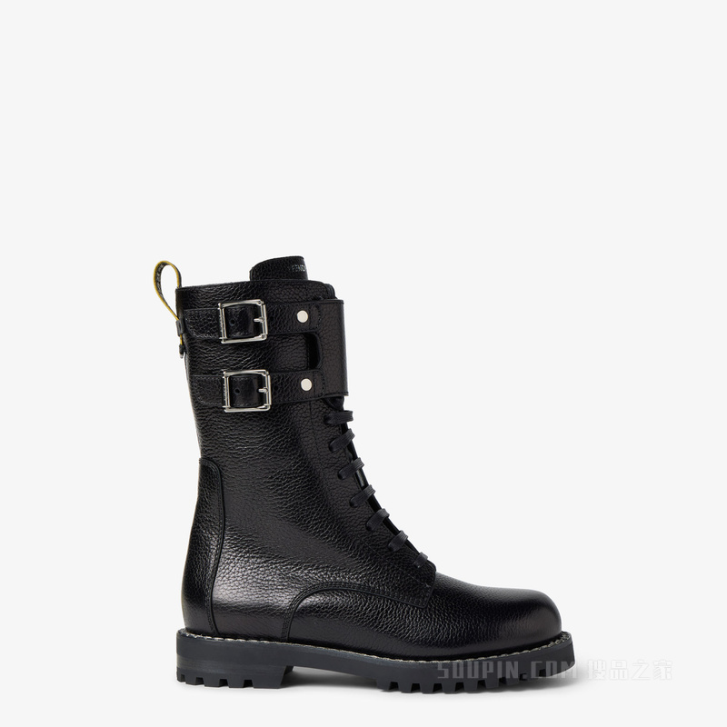 FENDI Commando 黑色皮靴
