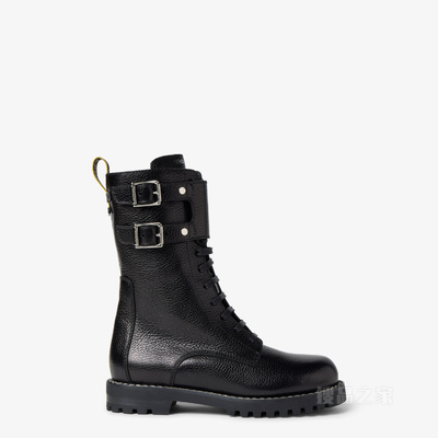 FENDI Commando 黑色皮靴