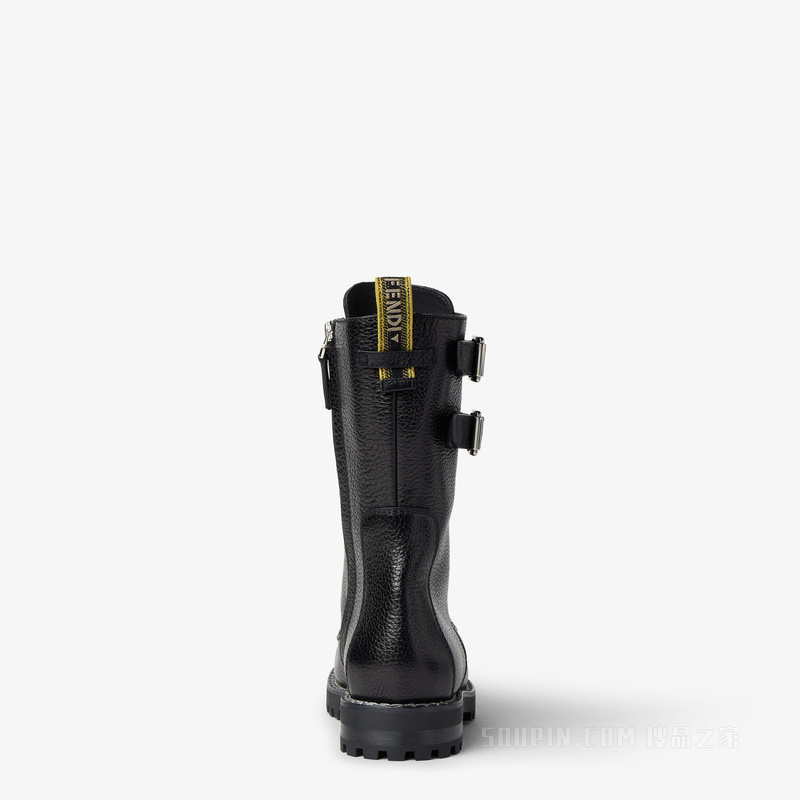 FENDI Commando 黑色皮靴