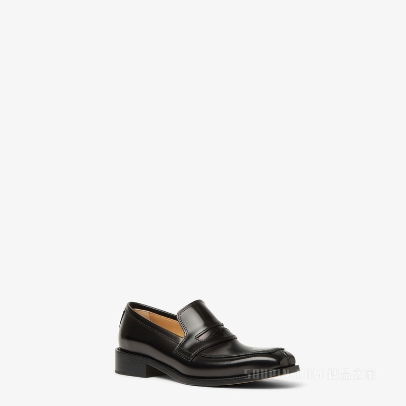 FENDI 1966 黑色皮革乐福鞋