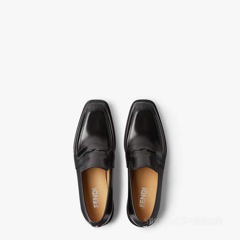 FENDI 1966 黑色皮革乐福鞋