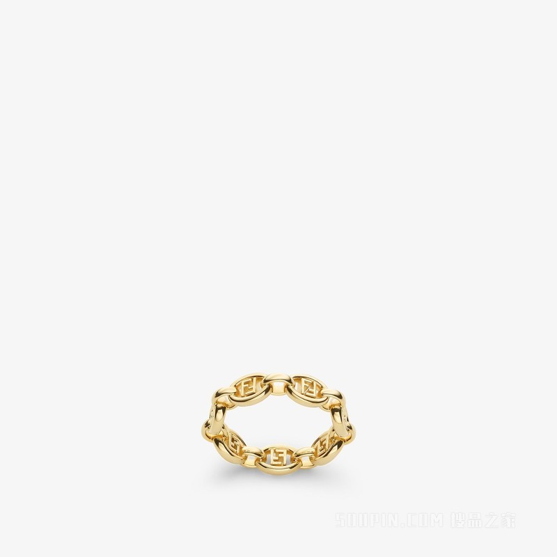 FENDI Orbit戒指 金色金属戒指