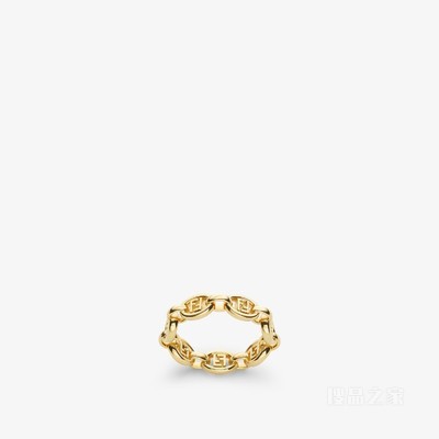 FENDI Orbit戒指 金色金属戒指