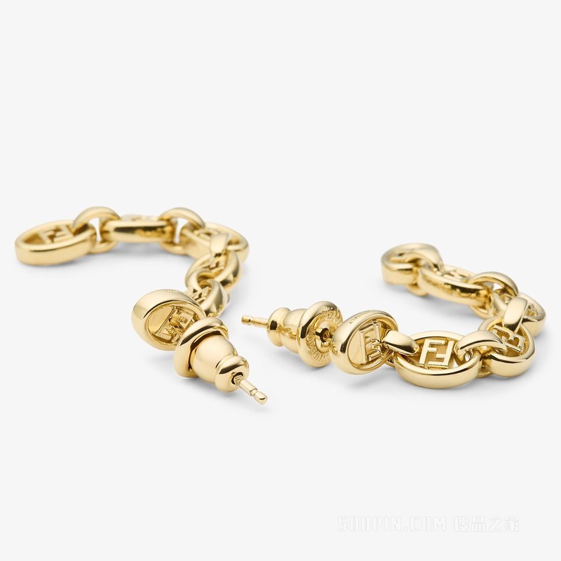 FENDI Orbit耳环 金色金属耳环