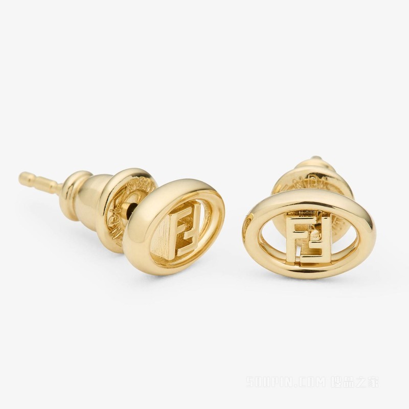 FENDI Orbit耳环 金色金属耳环