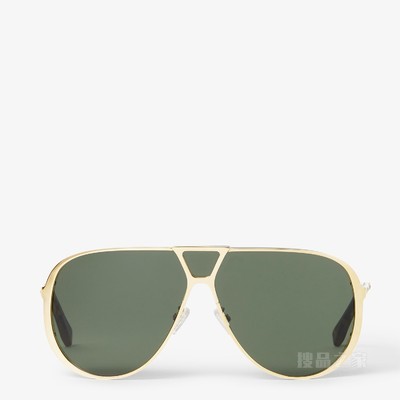 FENDI Eclipse 金色金属太阳镜