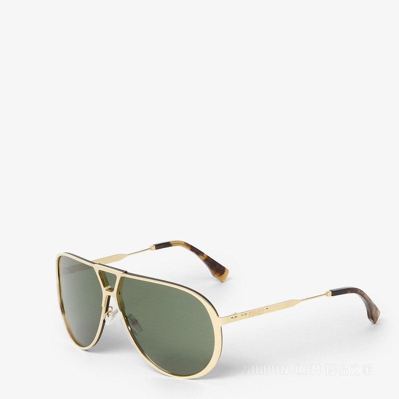 FENDI Eclipse 金色金属太阳镜