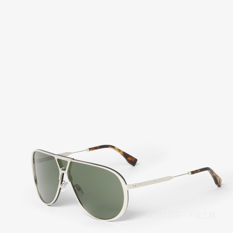 FENDI Eclipse 银色金属太阳镜