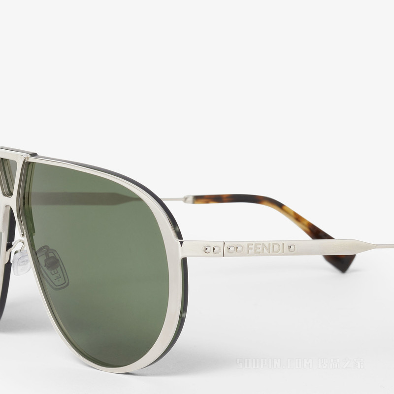 FENDI Eclipse 银色金属太阳镜