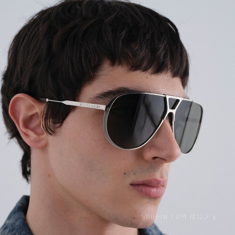 FENDI Eclipse 银色金属太阳镜