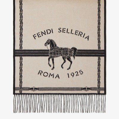 Selleria围巾 鸽灰色绵羊毛羊绒和桑蚕丝混纺围巾