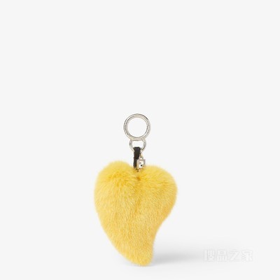 FENDI Heartbeat挂饰 黄色水貂挂饰