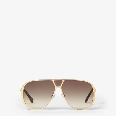 FENDI Eclipse 金色金属太阳镜