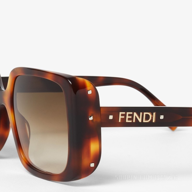 FENDI Soul 雪茄棕醋酸酯材料太阳镜