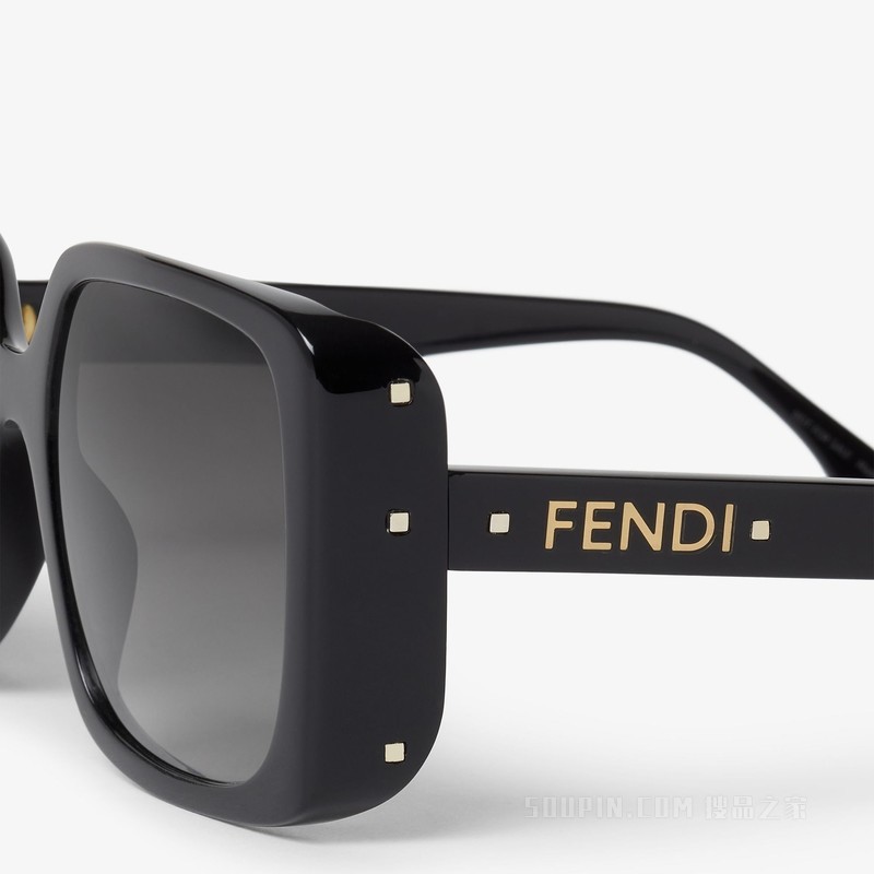 FENDI Soul 黑色醋酸酯材料太阳镜