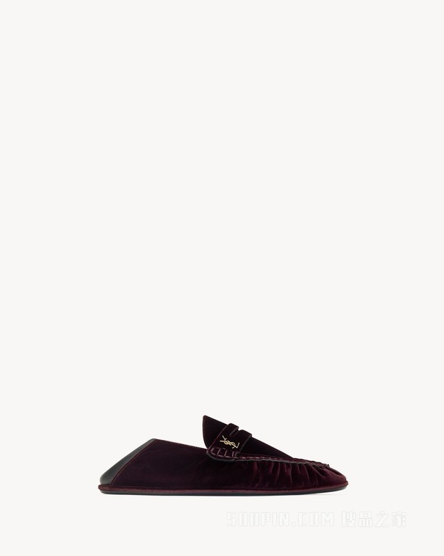 LE LOAFER可折叠丝绒乐福鞋