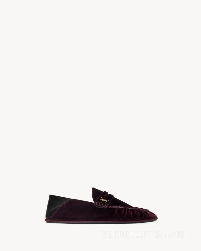LE LOAFER可折叠丝绒乐福鞋