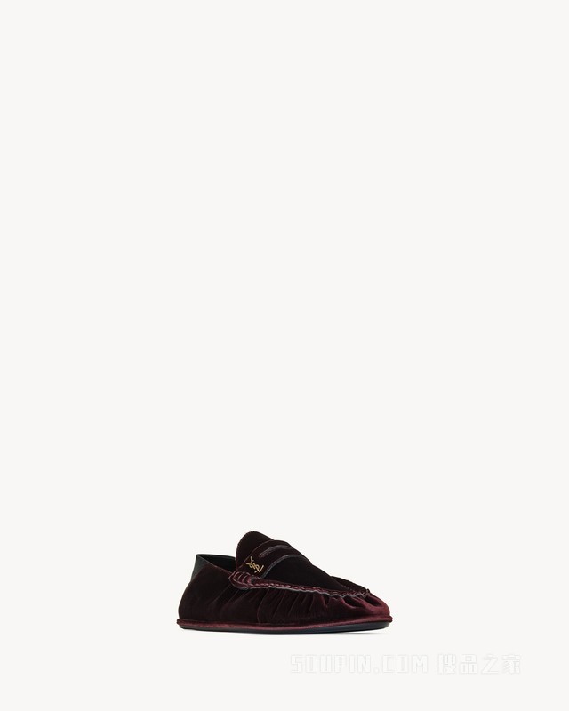 LE LOAFER可折叠丝绒乐福鞋