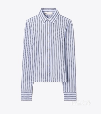 【新品】条纹棉质 Polo 衫 冰天蓝条纹
