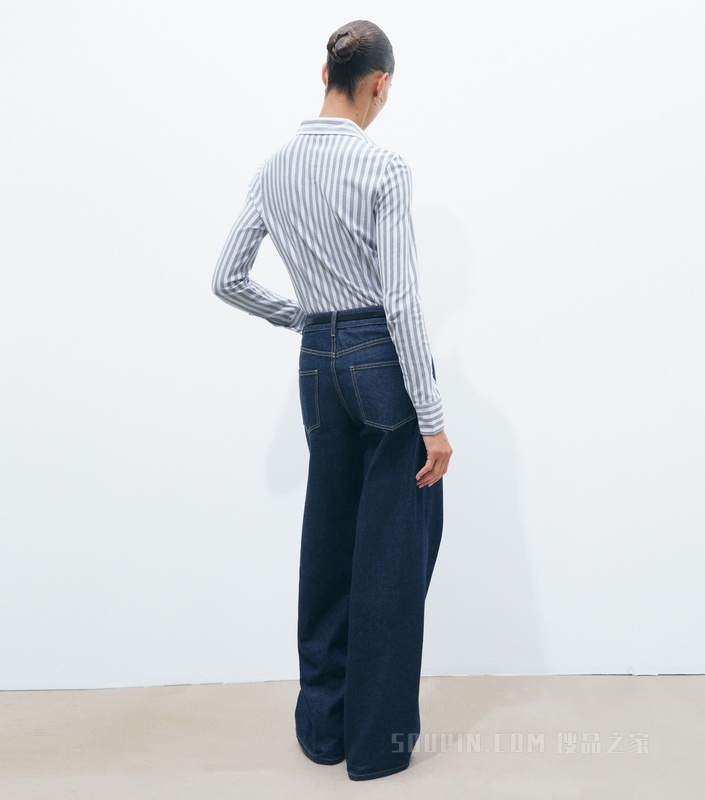 【新品】条纹棉质 Polo 衫 冰天蓝条纹