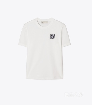 【新品】扭结式 Logo T 恤 雪花白