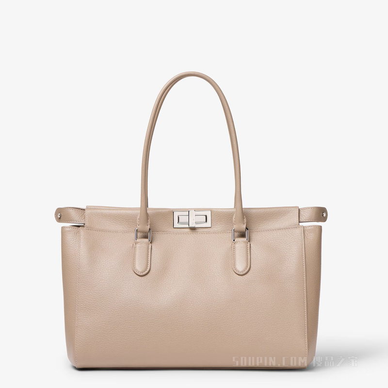 Peekaboo®Tote小号手袋 鸽灰色皮革手袋