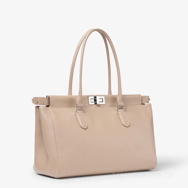 Peekaboo®Tote小号手袋 鸽灰色皮革手袋