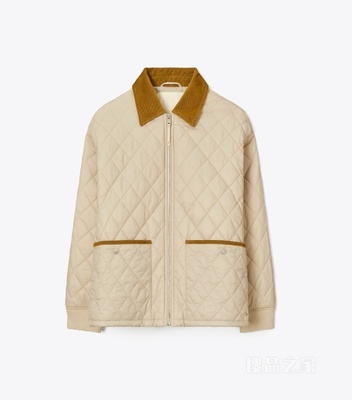 【新品】绗缝外套 浅卡其色/赤陶色