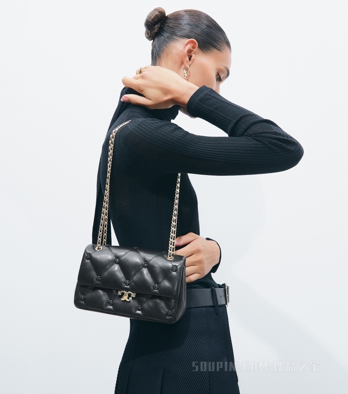 【新品】Bunny Knot 小号肩背包 黑色/金色