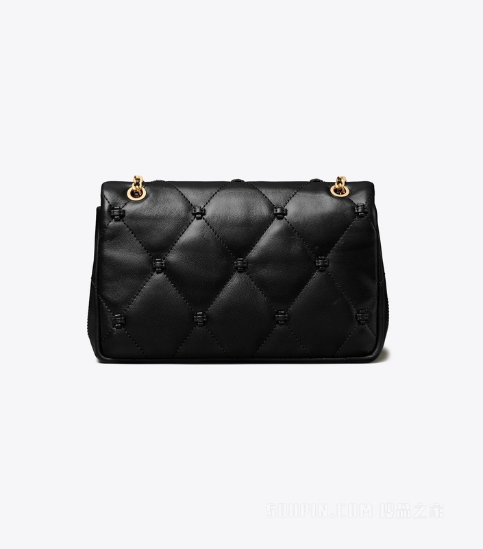 【新品】Bunny Knot 小号肩背包 黑色/金色