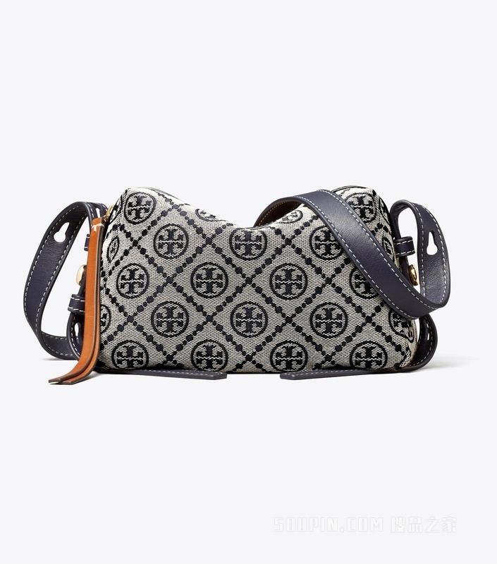 【新品】Romy T Monogram 软皮斜挎包 Tory 海军蓝