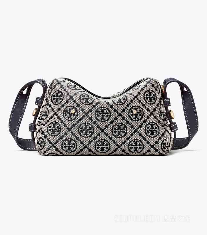 【新品】Romy T Monogram 软皮斜挎包 Tory 海军蓝