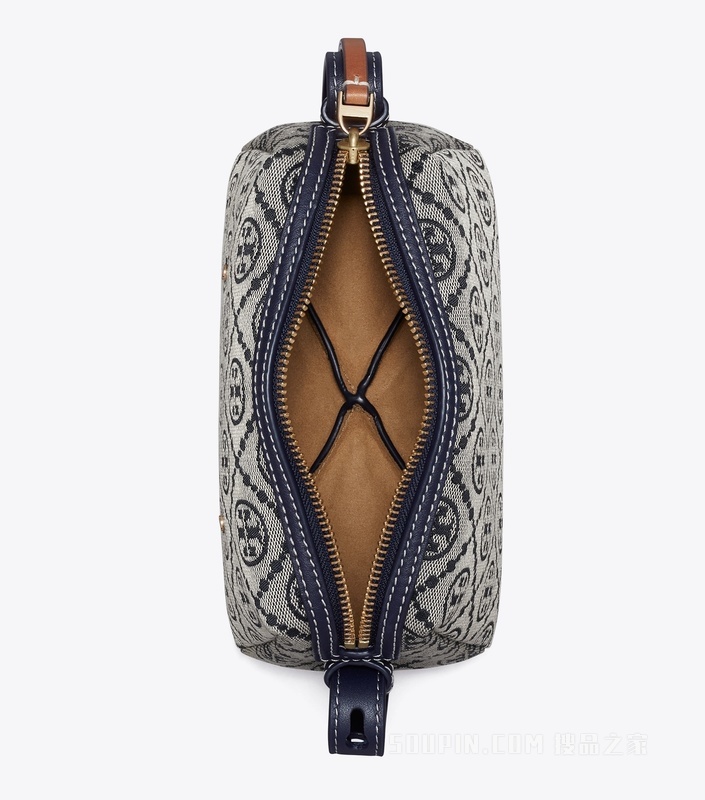 【新品】Romy T Monogram 软皮斜挎包 Tory 海军蓝