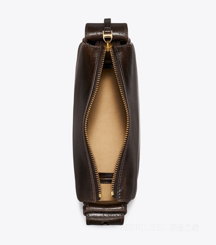 【新品】Romy 小号做旧肩背包 深棕色