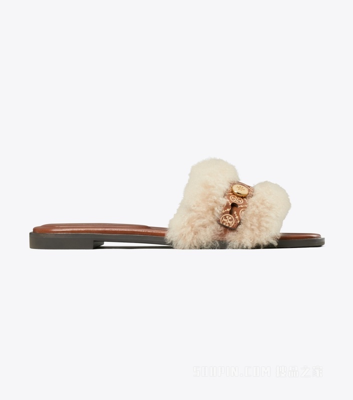 【新品】Romy 拖鞋 经典原色棕/奶油白
