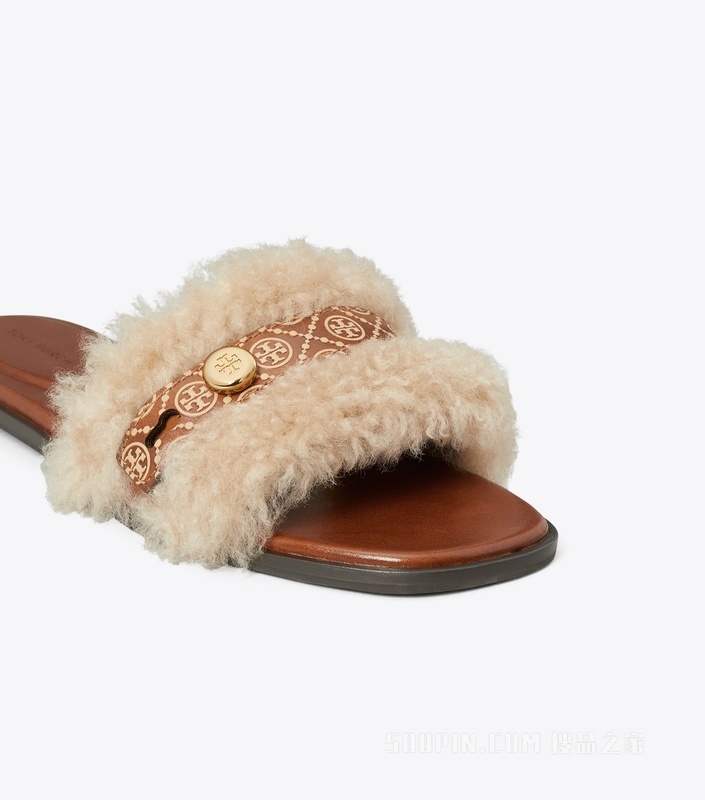 【新品】Romy 拖鞋 经典原色棕/奶油白