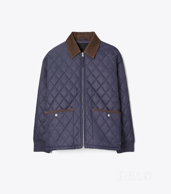 【新品】绗缝外套 雾霭海军蓝/可可色