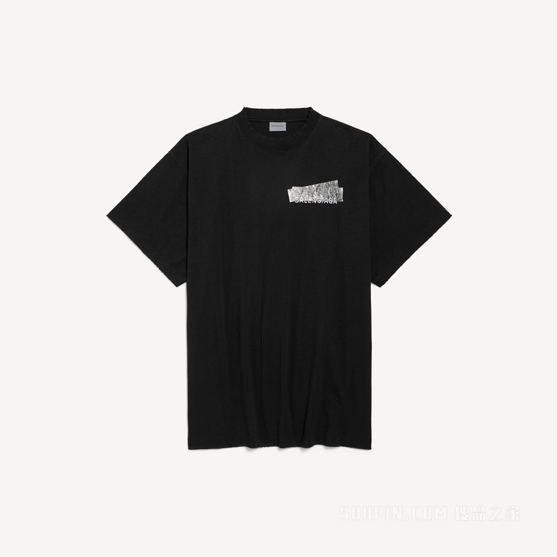SILVER TAPE BALENCIAGA BACK超大版型T恤