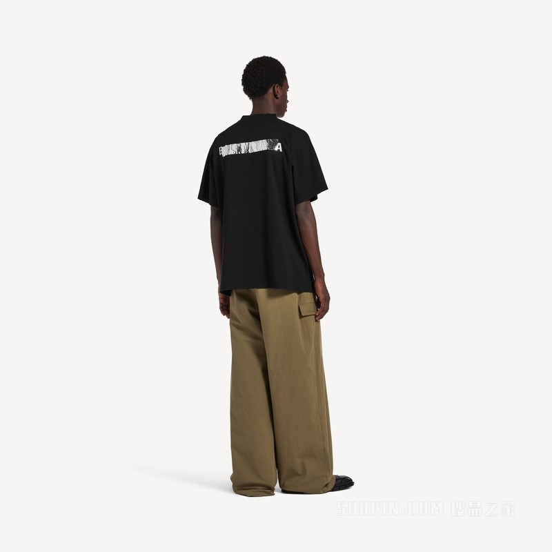 SILVER TAPE BALENCIAGA BACK超大版型T恤