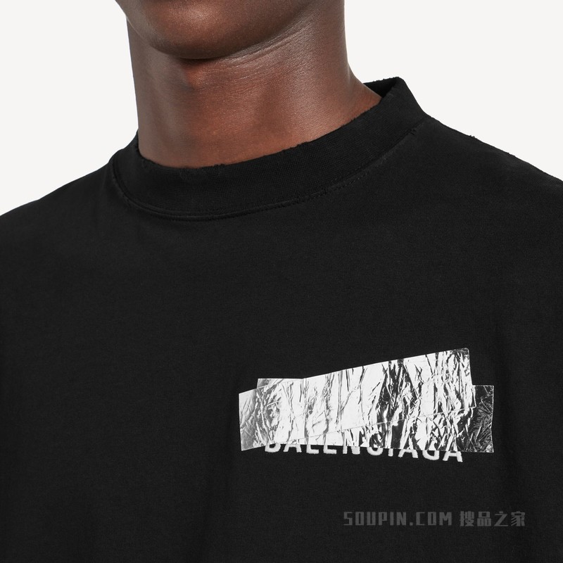 SILVER TAPE BALENCIAGA BACK超大版型T恤