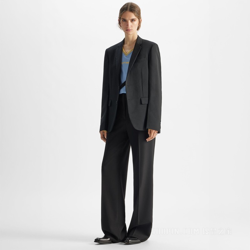 长裤 黑色马海毛长裤