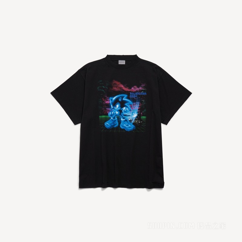 BALENCIAGA | SEGA SONIC THE HEDGEHOG超大版型T恤