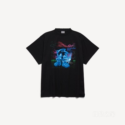 BALENCIAGA | SEGA SONIC THE HEDGEHOG超大版型T恤