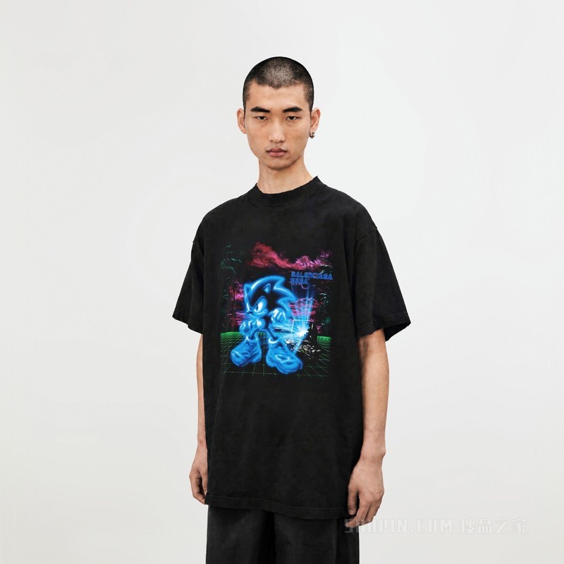 BALENCIAGA | SEGA SONIC THE HEDGEHOG超大版型T恤